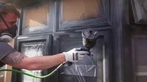 Spray Painting uPVC Doors